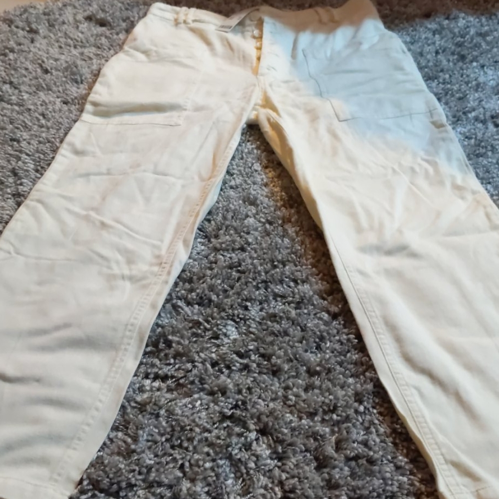 NWT cotton cream pants